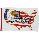 75D polyester Flag With 75D Polyester Red Sleeve And 2 Brass Grommets