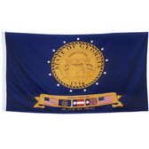 200D Nylon Flag With Canvas sleeve And 2 Brass Grommets, 4' x 6', 5' x 8'