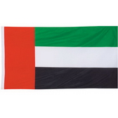 75D polyester flag with white sleeve and 2 brass grommets