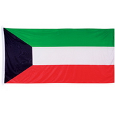 High quality knitted Polyester Flag with White Sleeve and 2 ring cords