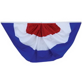 Pleated Full Fan Bunting(without stars), 210D Nylon With All-sewn Stripes