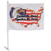 High-Quality 2-ply Car Window Flag With Clip Attachment