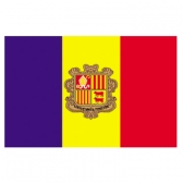Andorra flags     High-Quality 2-ply Car Window Flag With Clip Attachment