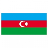 Azerbaljan flags      High-Quality 2-ply Car Window Flag With Clip Attachment