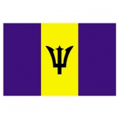 Barbados flags      High-Quality 2-ply Car Window Flag With Clip Attachment