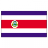 Costa Rica Flags     High-Quality 1-ply Car Window Flag With Clip Attachment
