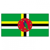 Dominica Flags     High-Quality 1-ply Car Window Flag With Clip Attachment