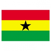 Ghana Flags      High-Quality 1-ply Car Window Flag With Clip Attachment