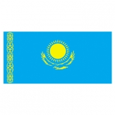 Kazakhstan Flags      High-Quality 1-ply Car Window Flag With Clip Attachment