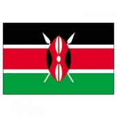 Kenya Flags      High-Quality 1-ply Car Window Flag With Clip Attachment