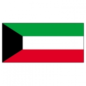 Kuwait Flags      High-Quality 1-ply Car Window Flag With Clip Attachment
