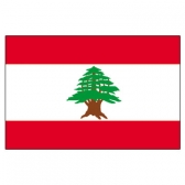 Lebanon Flags      High-Quality 1-ply Car Window Flag With Clip Attachment