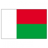 Madagascar Flags      High-Quality 1-ply Car Window Flag With Clip Attachment