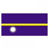 Nauru Flags      High-Quality 1-ply Car Window Flag With Clip Attachment