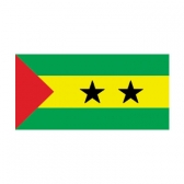 Sao Tome & Principe  Flags      High-Quality 1-ply Car Window Flag With Clip Attachment