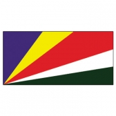 Seychelles Flags      High-Quality 1-ply Car Window Flag With Clip Attachment
