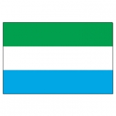 Sierra Leone Flags      High-Quality 1-ply Car Window Flag With Clip Attachment