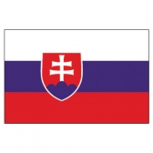 Slovakia Flags      High-Quality 1-ply Car Window Flag With Clip Attachment