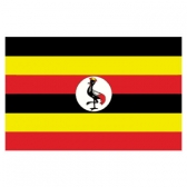 Uganda  Flags      High-Quality 1-ply Car Window Flag With Clip Attachment