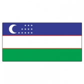 Uzbekistan  Flags      High-Quality 1-ply Car Window Flag With Clip Attachment