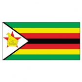Zimbabwe Flags      High-Quality 1-ply Car Window Flag With Clip Attachment