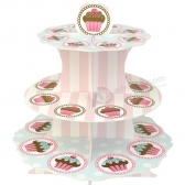 Fashion Paper Cardboard Cupcake Display Box with Custom Printing
