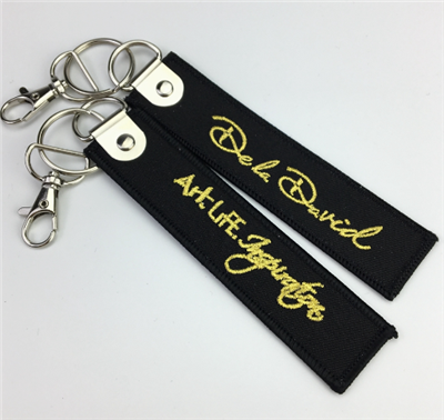 Promotional Gift Professional Wholesale Custom Embroidered Key Tags
