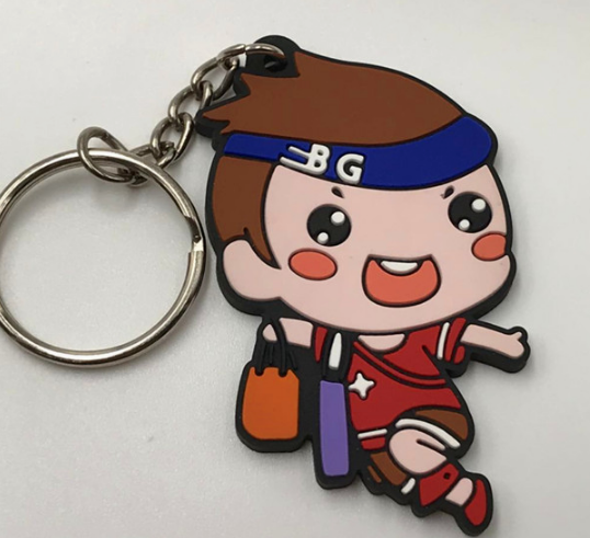 Promotional Cartoon Rubber Silicone Key Tag for Kids