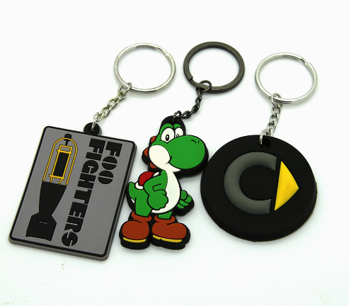 Popular Custom 3D Rubber Key Tag for Promotional Gifts