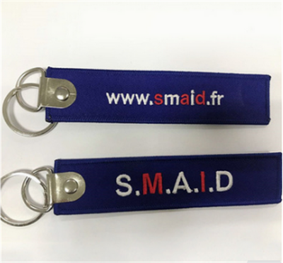 Promotion High Quality Embroidery Woven Fabric Felt Key Tag